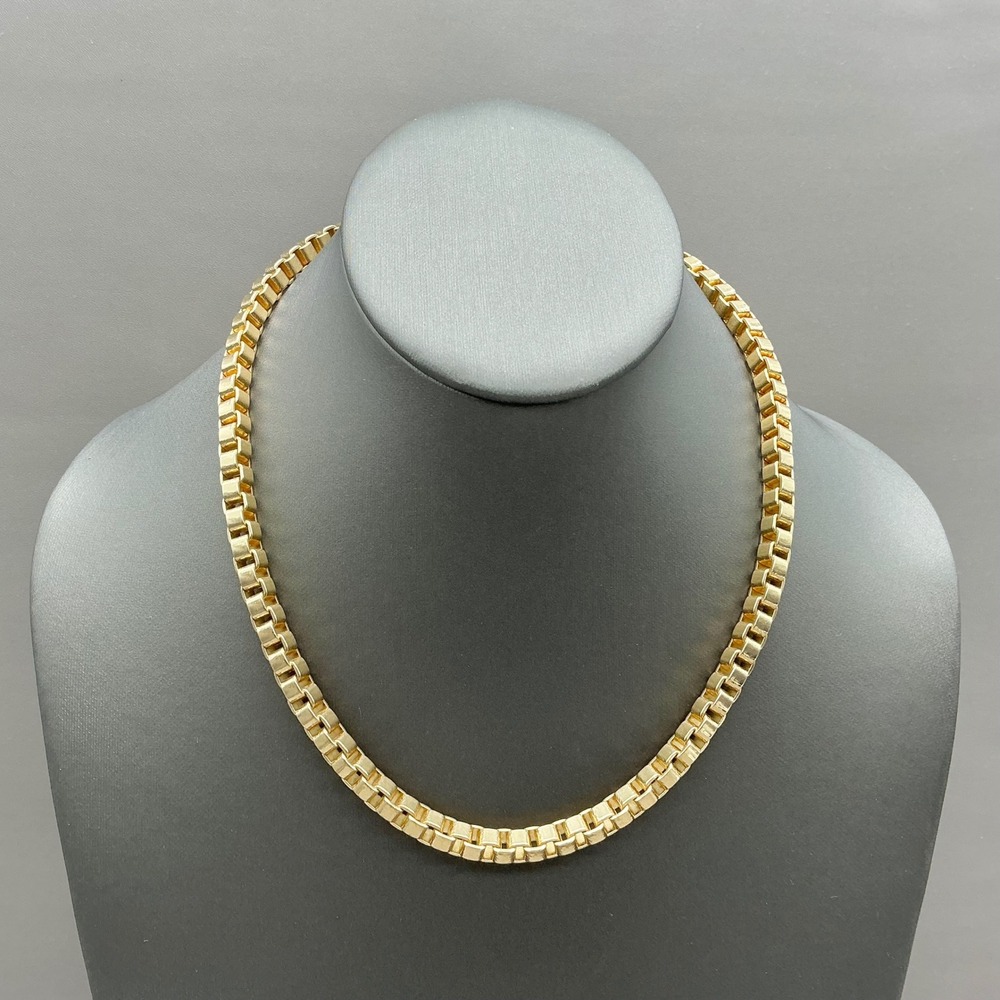 Sugarfix Necklace Women Gold Box Link Chain Chunky Statement Jewelry 18 Inches